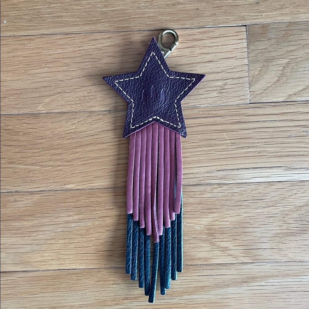 Star Fringe Leather Tassel Keychains - Multicolor - Picture 2 of 2